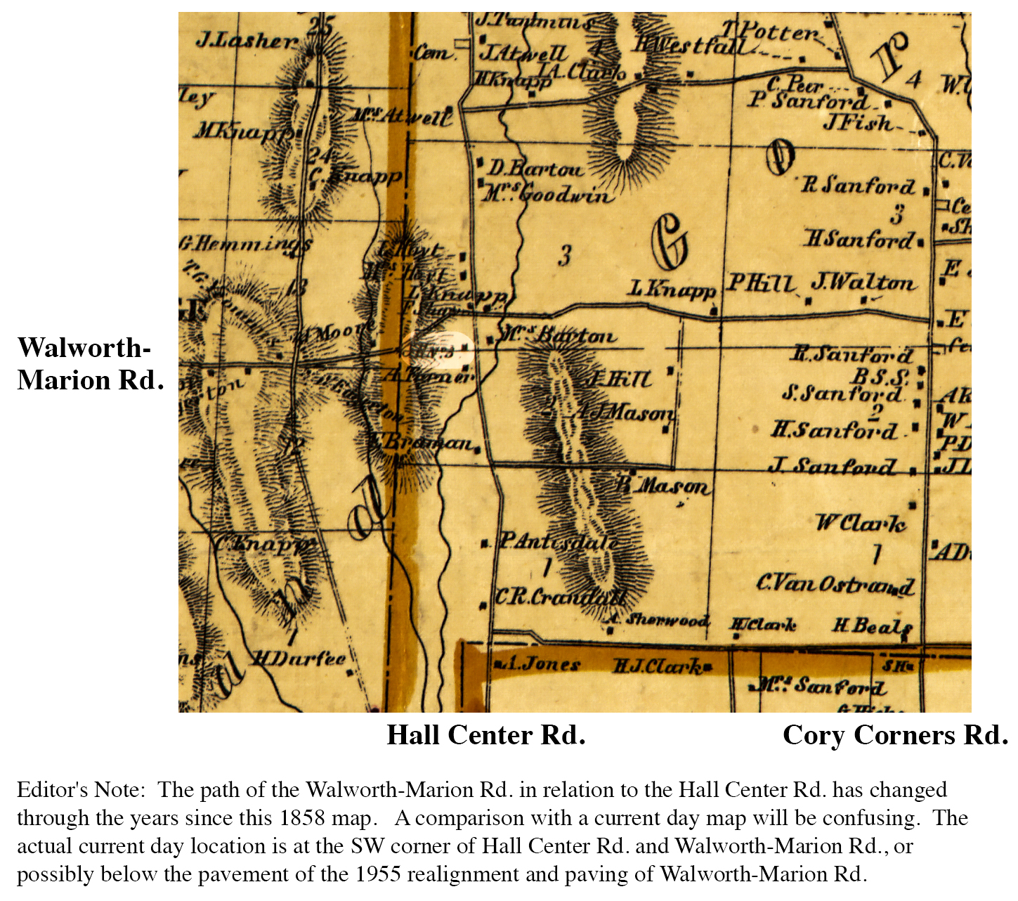 1858 Wayne County Mar-25 Excerpt Map